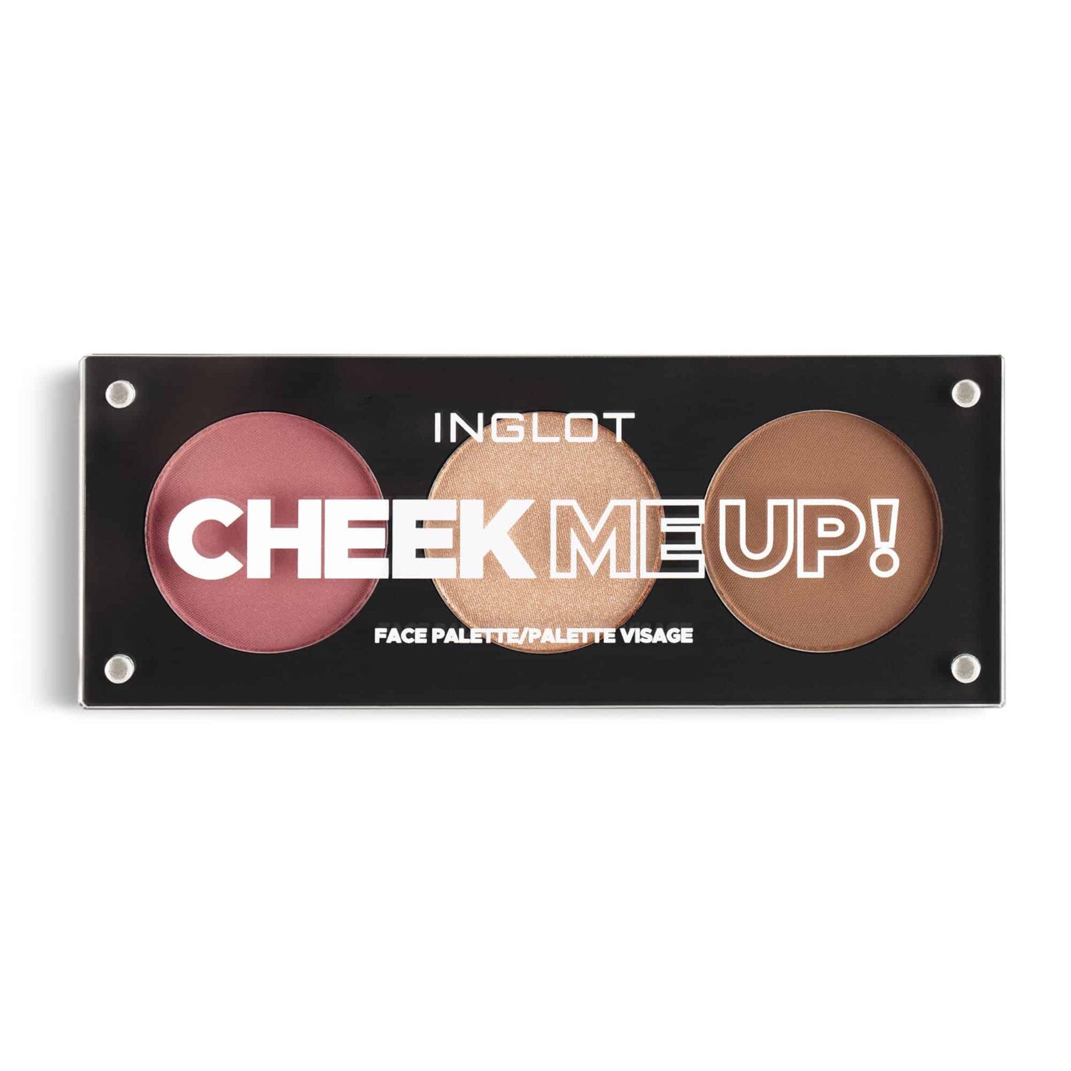 פלטת איפור הכוללת ברונזר, היילייטר וסומק CHEEK ME UP!