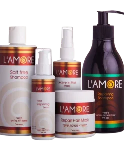 ערכת לאמורי Lamore - לשיער יבש עד חלק+שמפו למניעת נשירה