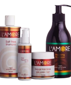 ערכת לאמורי Lamore - לשיער יבש עד חלק+שמפו למניעת נשירה