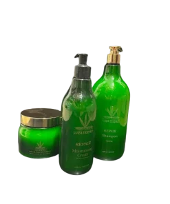 Luiza Essence Repair shampoo + hair mask + cream - ערכת טיפוח יופי ירוקה - לואיזה אסנס